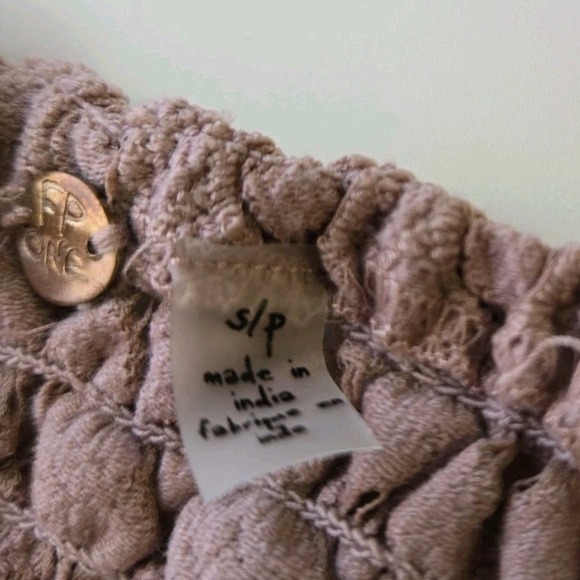 Free People Adella Cami Pink Mauve Boho Crochet Lace Top Strappy Blouse Size S - Picture 6 of 10